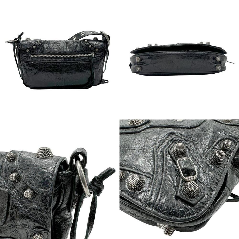 Balenciaga Leather Cagoule Crossbody Bag Le Shoulder Black - Picture 3 of 4